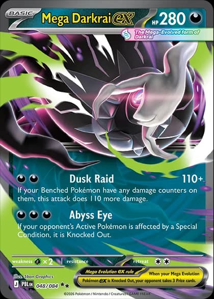 Mega Darkrai ex (ME05 48) – Mega Evolution—Pitch Black