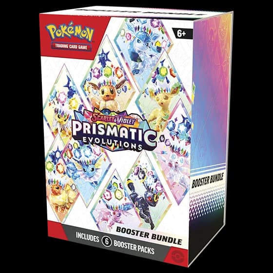 Pokémon Prismatic Evolutions Mini Tin – expositor (inglés)